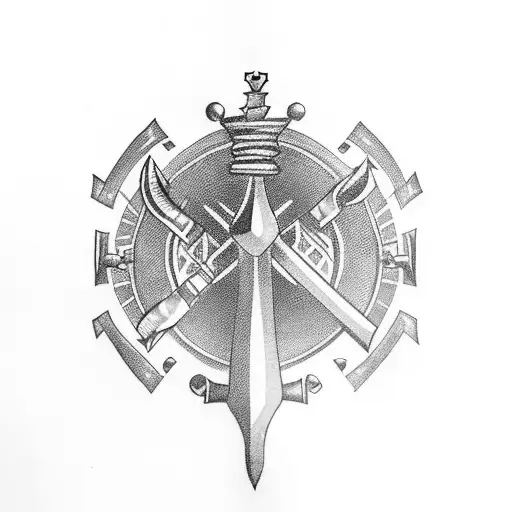 Chess Pieces Merged With Viking Symbols