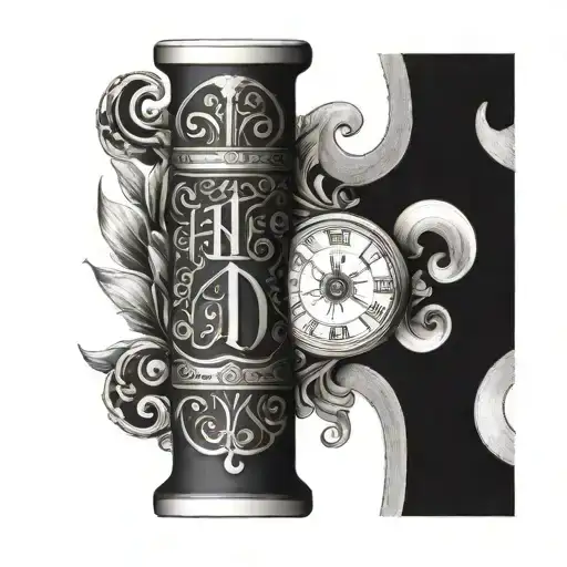 Scroll With Roman Numerals