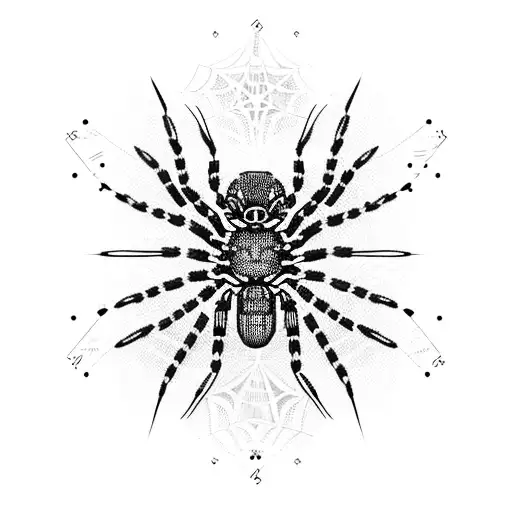 An Ai Spider Weaving A Web Made Of Coding Symbols