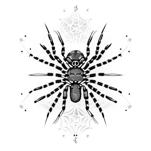 An Ai Spider Weaving A Web Made Of Coding Symbols