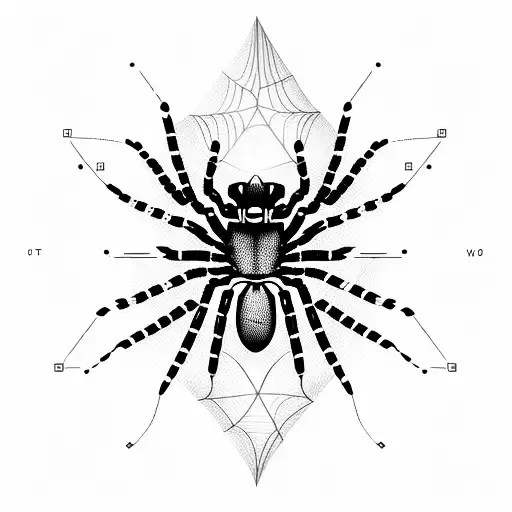 An Ai Spider Weaving A Web Made Of Coding Symbols