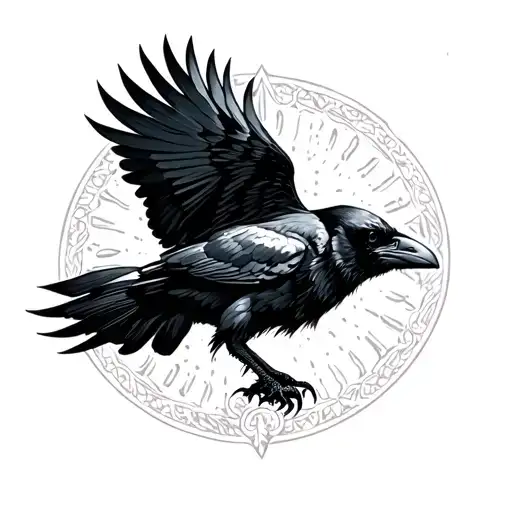Raven Flying