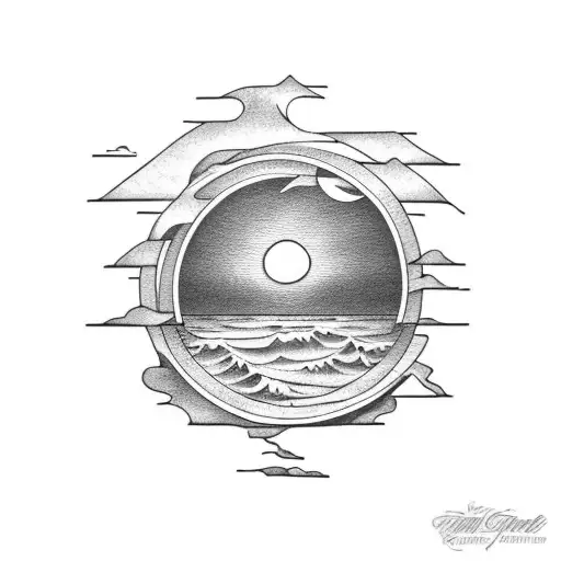 Beach With Sunset Forearm