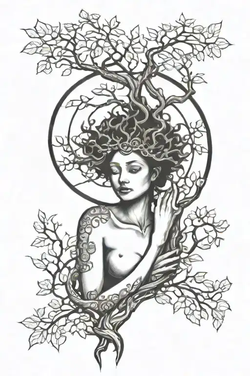 Tree Of Life Woman Reacching Up