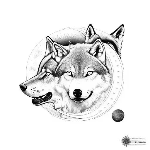 Hatti And Skoll Nordic Wolves Chasing Moon And Sun