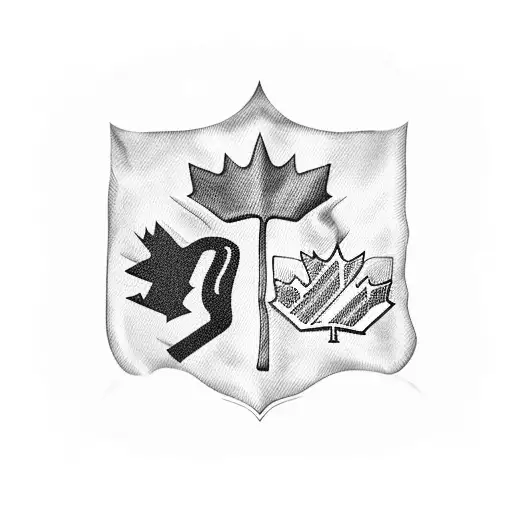 Mexican And Canadian Flag Merge