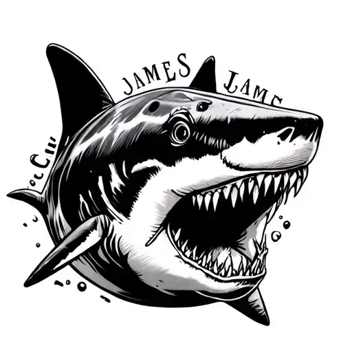 Shark With Name In It James