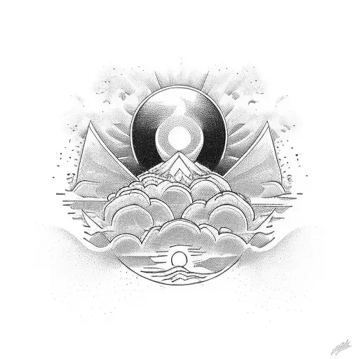 A Serene Sunset Over A Calm Wide Ocean