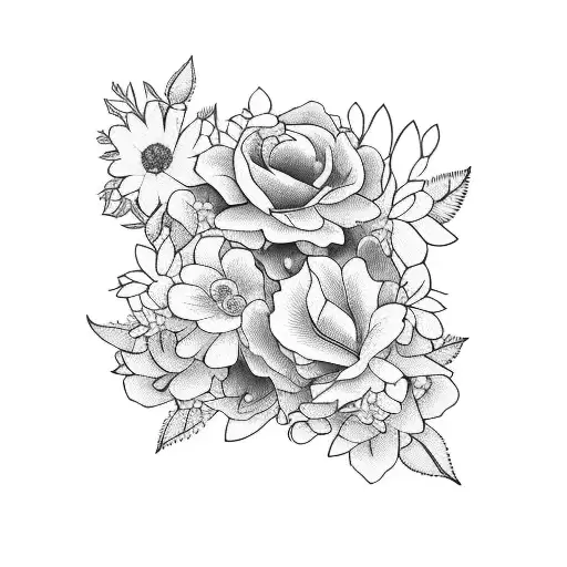 A Peaceful Nature Walk With A Trail Of Flowers