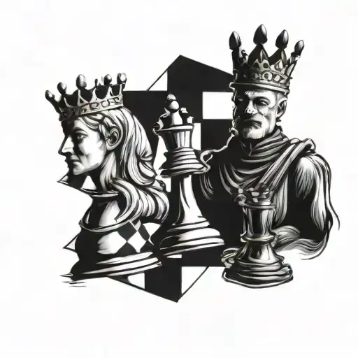 Chess Board King And Queen
