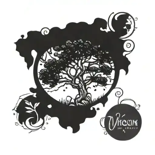 Virgin Mery Under A Tree