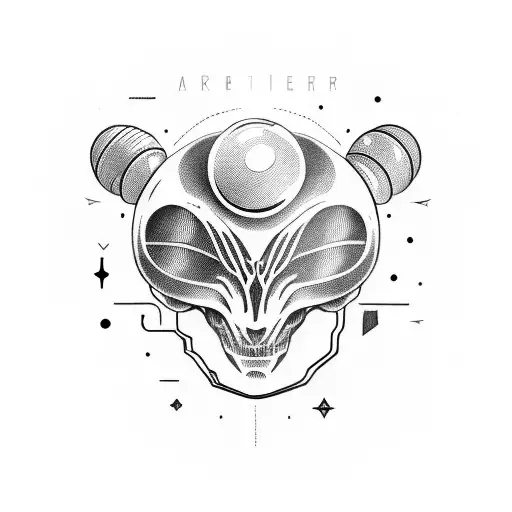 Cool Alien Superstar Only The Head And Simple