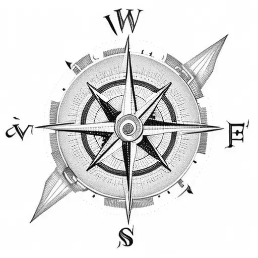A Compass With A Truck Silhouette Instead Of The Needle