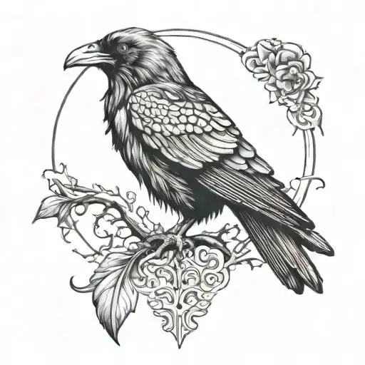 Nordic Raven With Blood