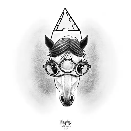Horse Wearing Harry Potter Glasses