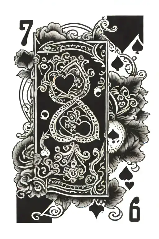 7 Of Hearts Playing Card