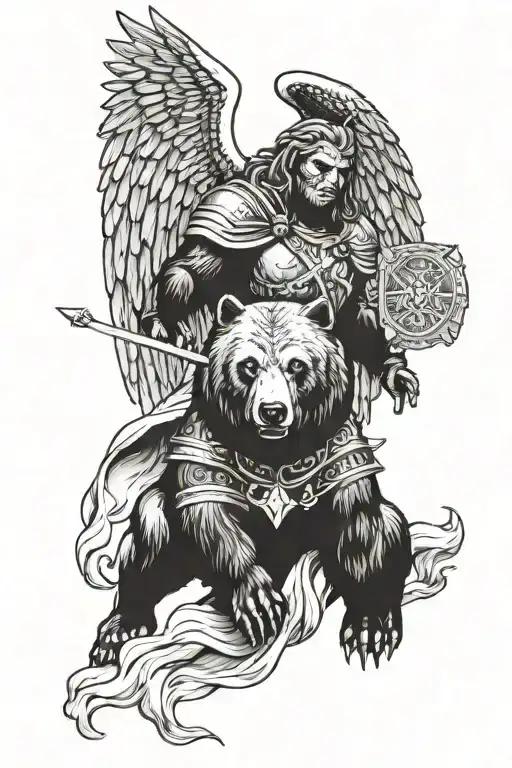 Bear As Saint Michael Archangel