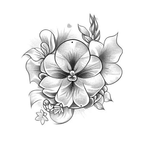 Wrap Around Vine Flower On Back Of Hand