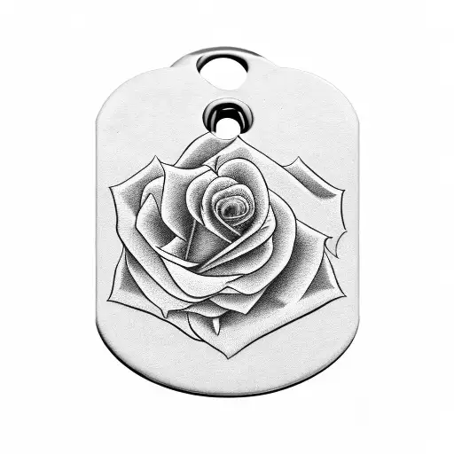Rose Dog Tags
