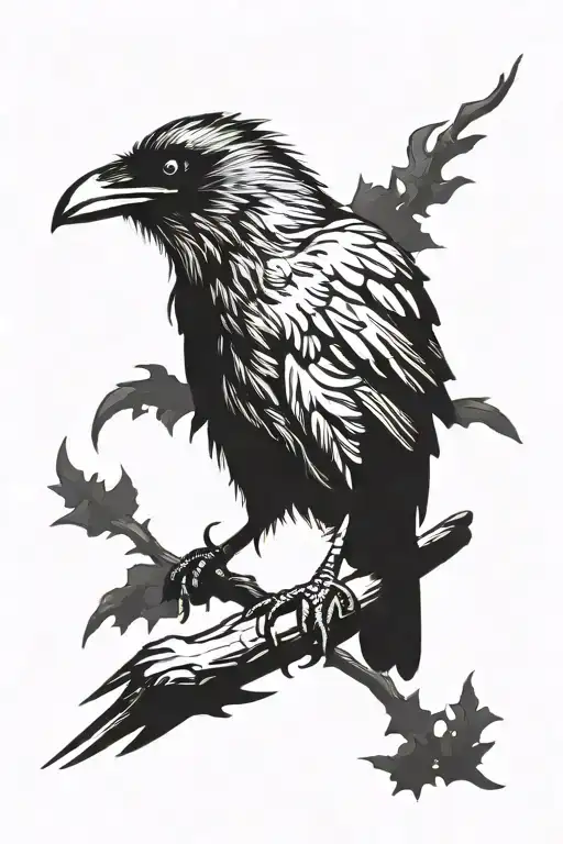 Raven Perched