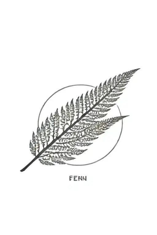 Fern Leaf And Infiniti Sign Formed