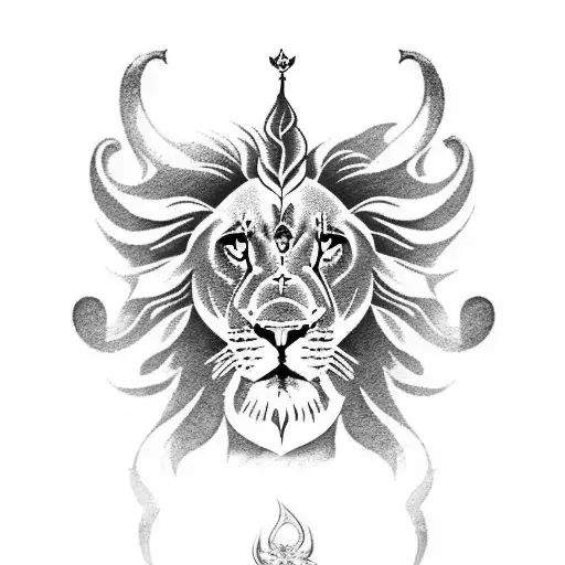 Half Lord Shiva Half Lion