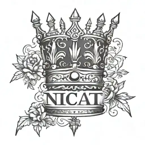 Nicat Inscription And Crown Made