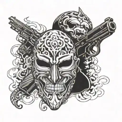 Mask Men And Gun Morphing