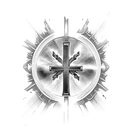 Cross With Warrior Of God Written On It