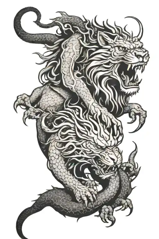 Lion And Dragon