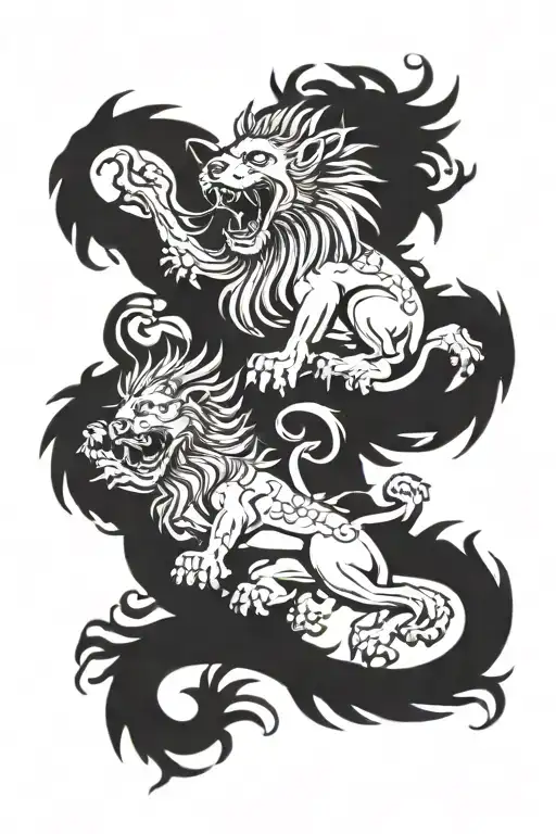 Lion And Dragon