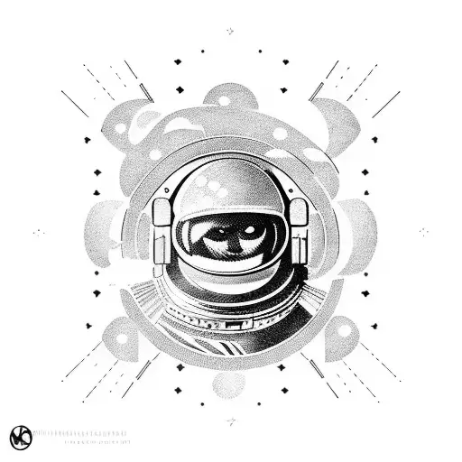 Astronaut Dj Mixing Records In Space