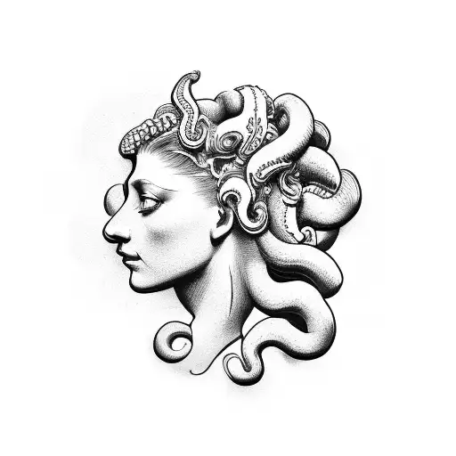 Side Profile Of Medusa