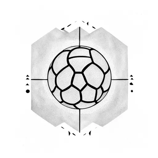 A Soccer Ball With A Trail Of Binary Code Forming The Shape Of A Goal Net