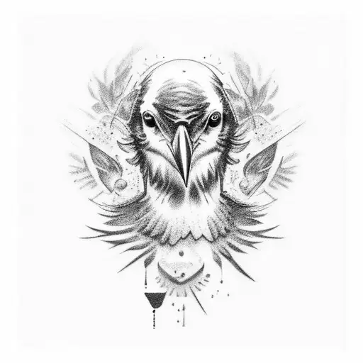 Raven Turning Into Dust