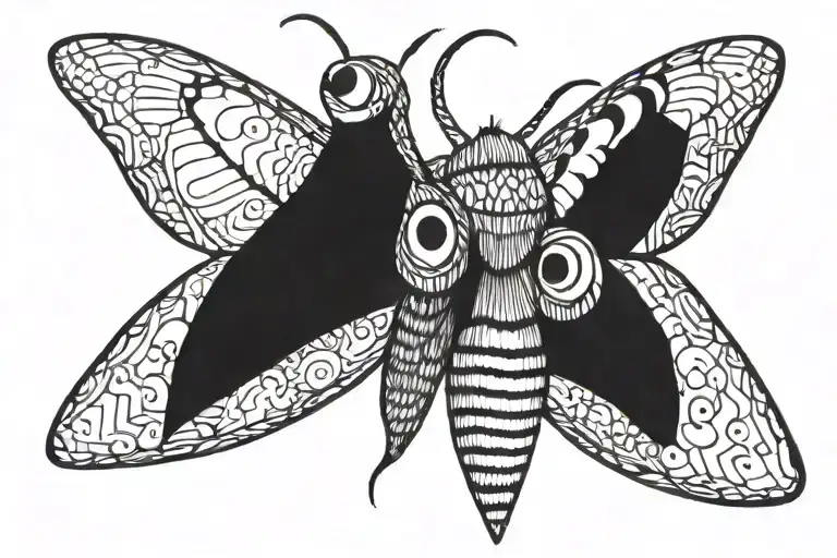Moth Abstract With Eyes