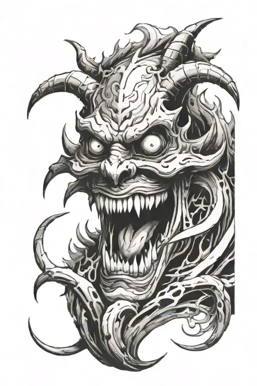 Sukuna Demon Teeth Emerging Victoriously From The Ashes