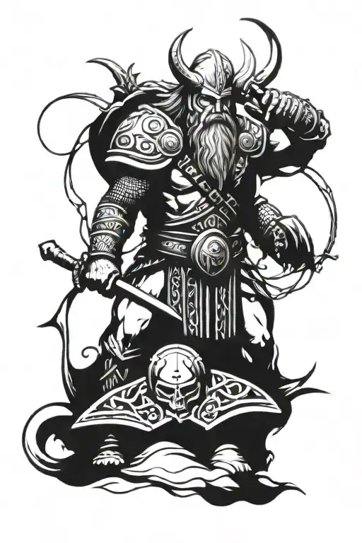 Viking Warrior Surrounded