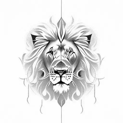 Lion Tattoo Back Of The Leg