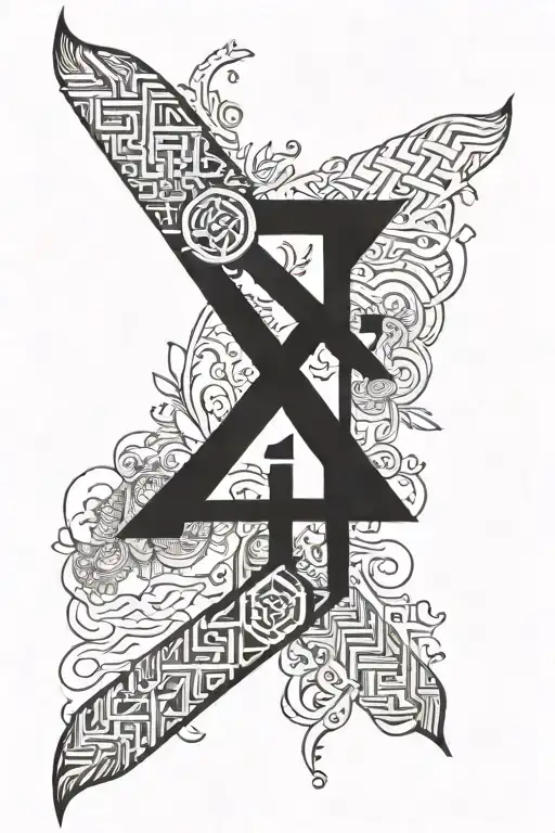 Upper Arm Sleeve Nordic Runes