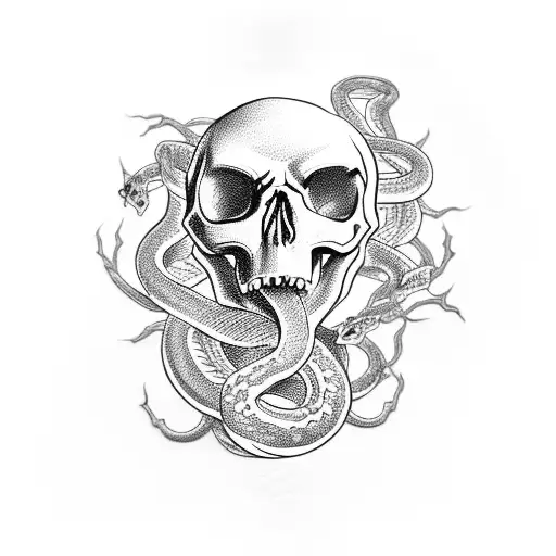 Skull And Snake
