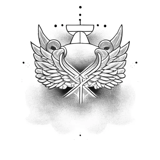 Gangsta Cross With Angel Wings