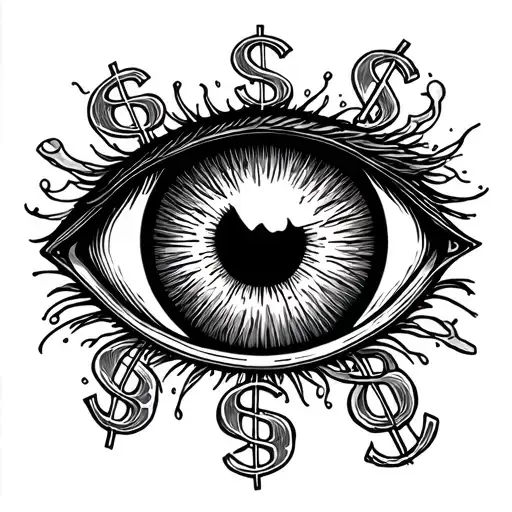 Eyeball With Money Symbol Inside