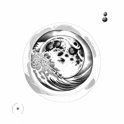 Moon With Wave Masculine