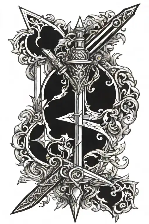 Mirror Sword And Diamond Merged Together Symbolizing