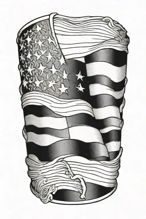 American Flag Wrapped