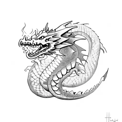 Dragon With The Letter K