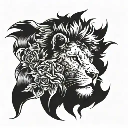 Incorporate A Symbolic Element From The Brassic Tv Show Into A Lion Tattoo Design