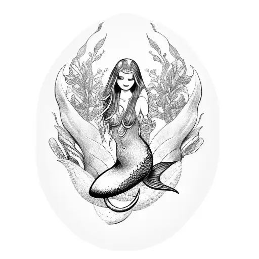 Mermaid Sitting On A Shell
