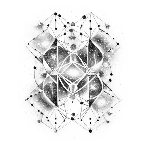 Galaxy With Constellations Forming The Shape Of A Dna Double Helix